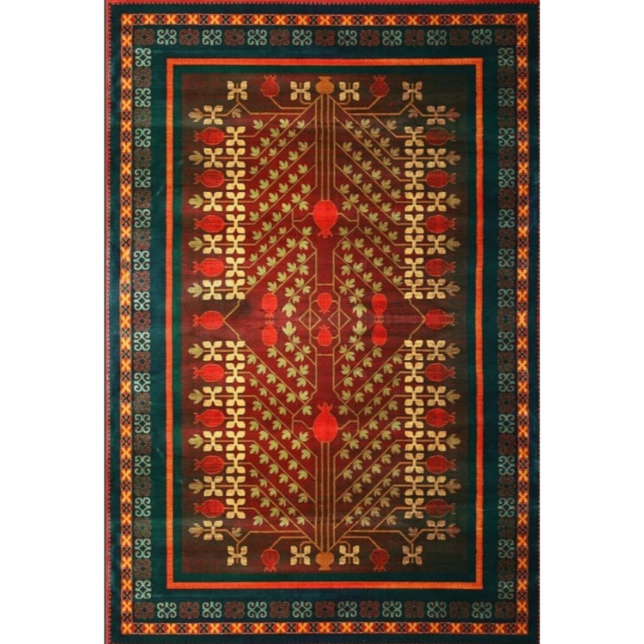 فرش ماشینی 82611 زمرد آراکو