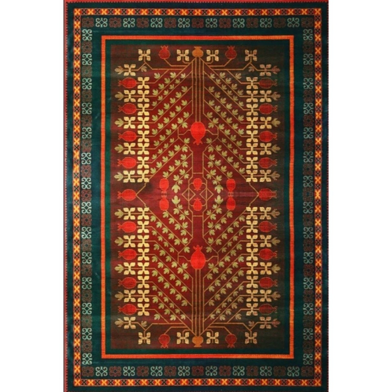 فرش ماشینی 82611 زمرد آراکو