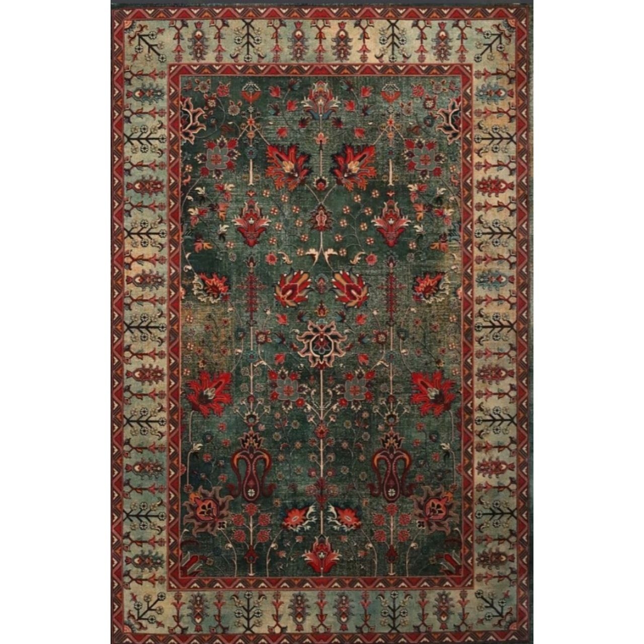 فرش ماشینی 82640 زمرد آراکو