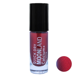 لاک ناخن مون لند رنگ قرمز شاین کد 72