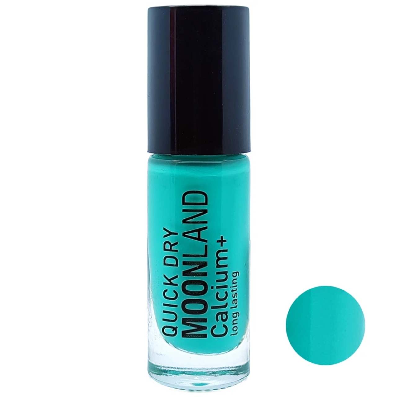 لاک ناخن مون لند رنگ سبز آبی کد 5