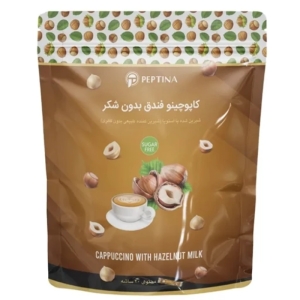 پودر کاپوچینو فندق پپتینا بدون شکر بسته ی 20 ساشه ای بدون شکر