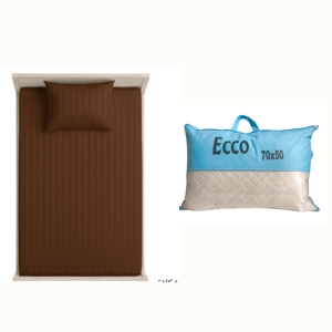 ملحفه و بالشت مدل هتلی ۱نفره سایز 200*90 سانتی متر