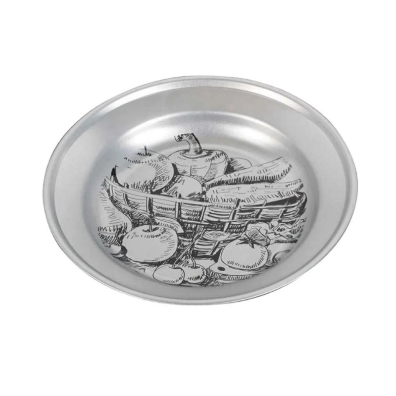 بشقاب استیل مدل طرح دار 