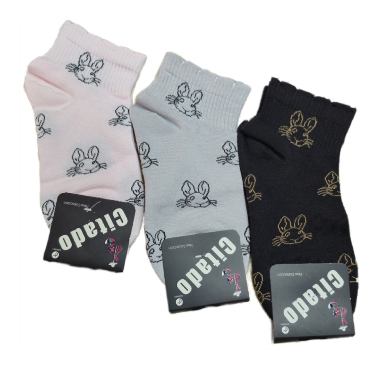 جوراب مچی زنانه مدل سیتادو بسته سه عددی