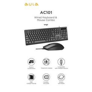 کیبورد و ماوس سیم دار آئولا مدل AC101