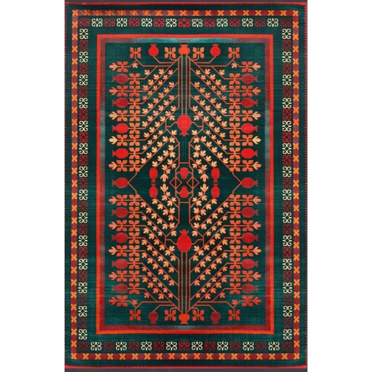 فرش ماشینی 82610 زمرد آراکو