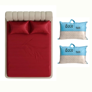 کمبو روتختی کشدار هتلی ۲نفره عرض۱۸۰ و ۲ عدد بالشت الیاف توپی