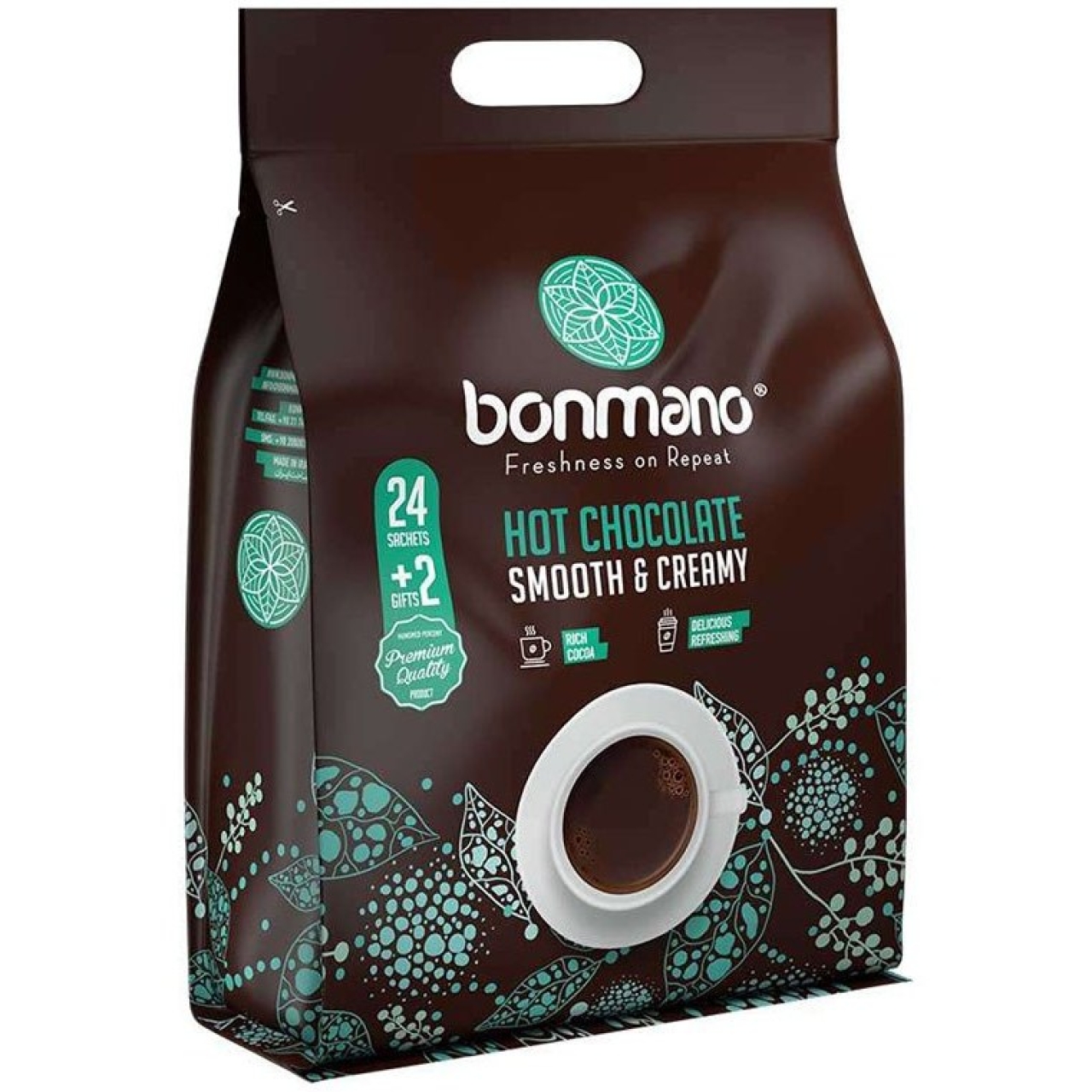 هات چاکلت بن مانو - 20 گرم بسته 24 عددی به همراه 2 عدد رایگان