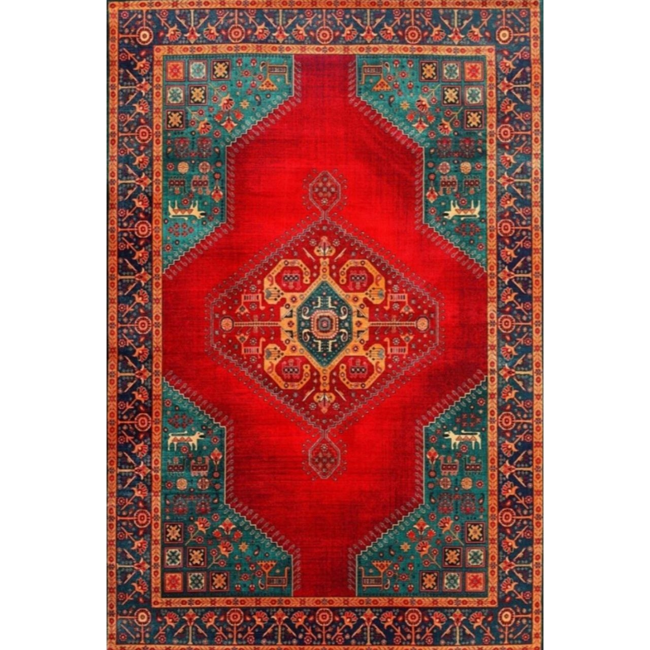 فرش ماشینی 82620 زمرد آراکو