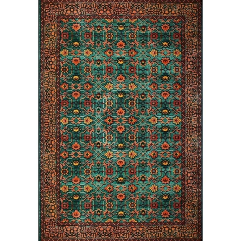 فرش ماشینی 82605 زمرد آراکو