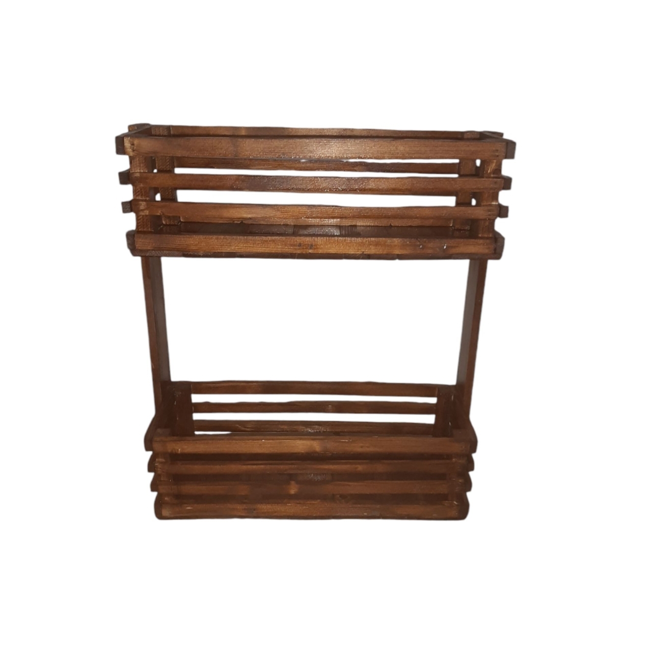 استند دو طبقه دیواری چوبی سایز بزرگ کد 110