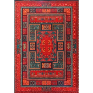 فرش ماشینی 82651 زمرد  آراکو