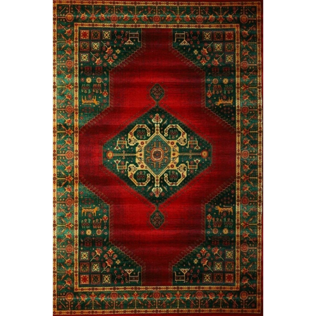 فرش ماشینی 82621 زمرد آراکو