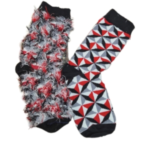 جوراب زنانه خزدار مدل ترک بسته دو عددی