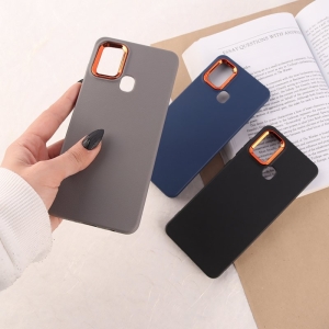 کاور مدل چرمی ژله ای دور محافظ متال مناسب برای گوشی موبایل سامسونگ Samsung Galaxy A10s