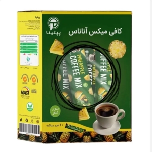 کافی میکس آناناس 10 ساشه ای پپتینا بدون شکر حاوی استویا