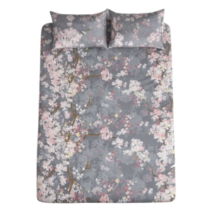 ملحفه کشدار دونفره به همراه کش فیکسر و روبالشی Cheshik مدل شکوفه سایز 160*180 سانتی متر 