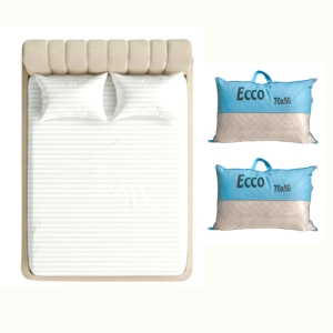 کمبو روتختی کشدار هتلی ۲نفره عرض۱۸۰ و ۲ عدد بالشت الیاف توپی