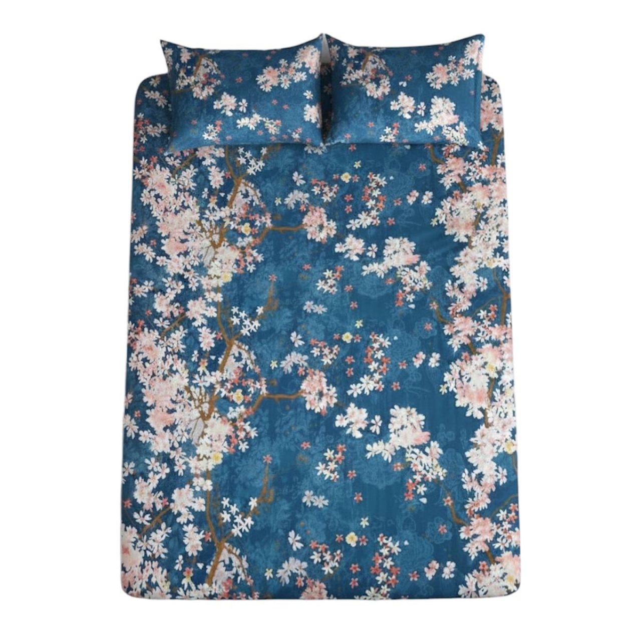 ملحفه دونفره خوشخواب به همراه روبالشی Cheshik مدل شکوفه به همراه کش فیکسر سایز 180*200 سانتی متر