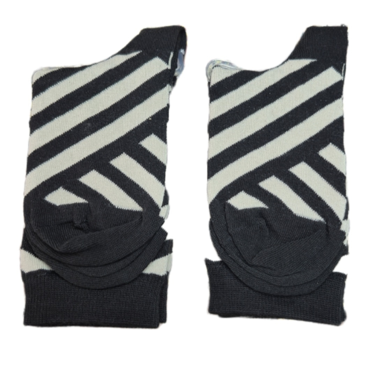 جوراب زنانه خزدار مدل راه راه بسته دو عددی 