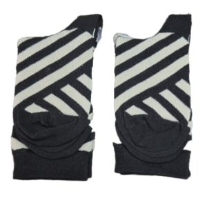 جوراب زنانه خزدار مدل راه راه بسته دو عددی 