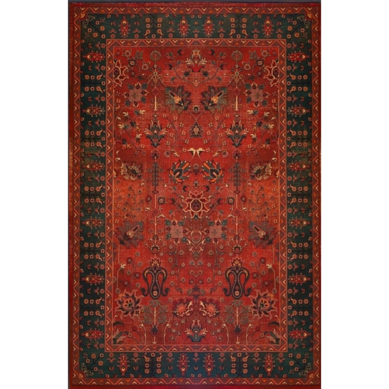 فرش ماشینی 82642 زمرد آراکو