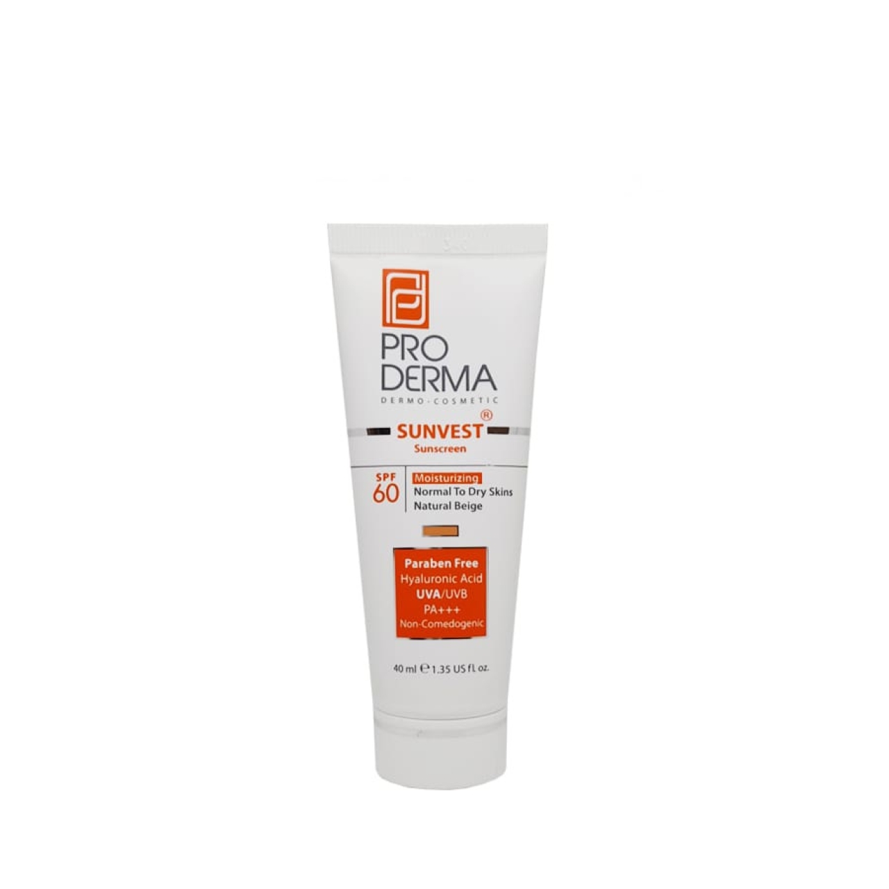 ضد آفتاب و مرطوب کننده SPF60 سان وست بژ طبیعی حجم ۴۰ میلی لیتر