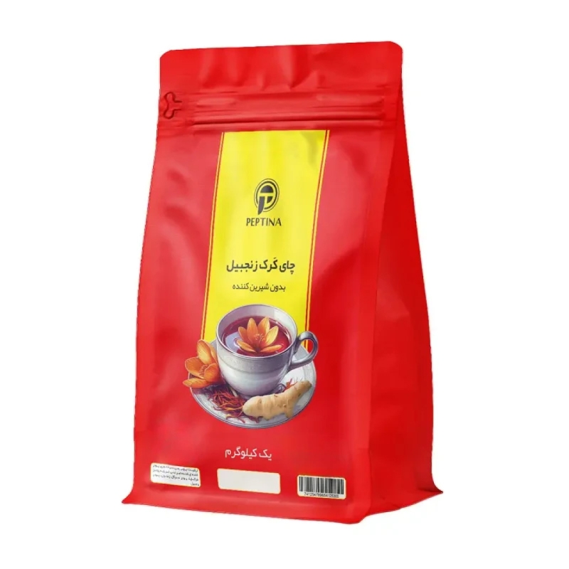 چای کرک زنجبیل بدون شیرین کننده پپتینا پاکت یک کیلوگرمی