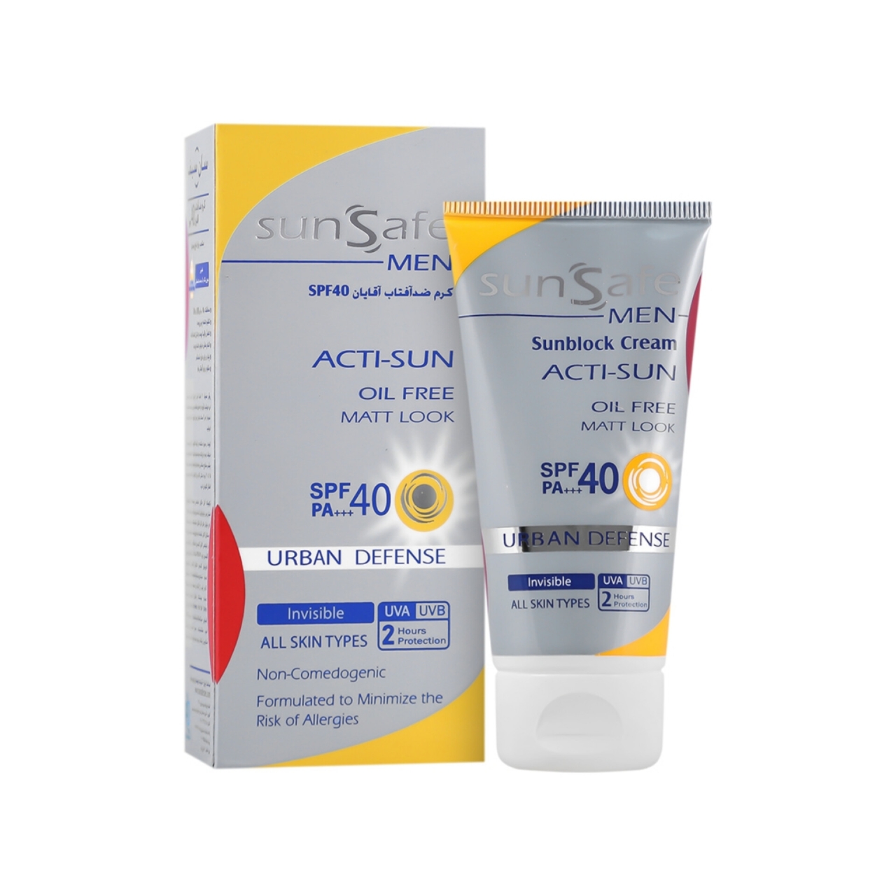 کرم ضد آفتاب مردانه سان سیف SPF40 حجم ۵۰ میلی لیتر