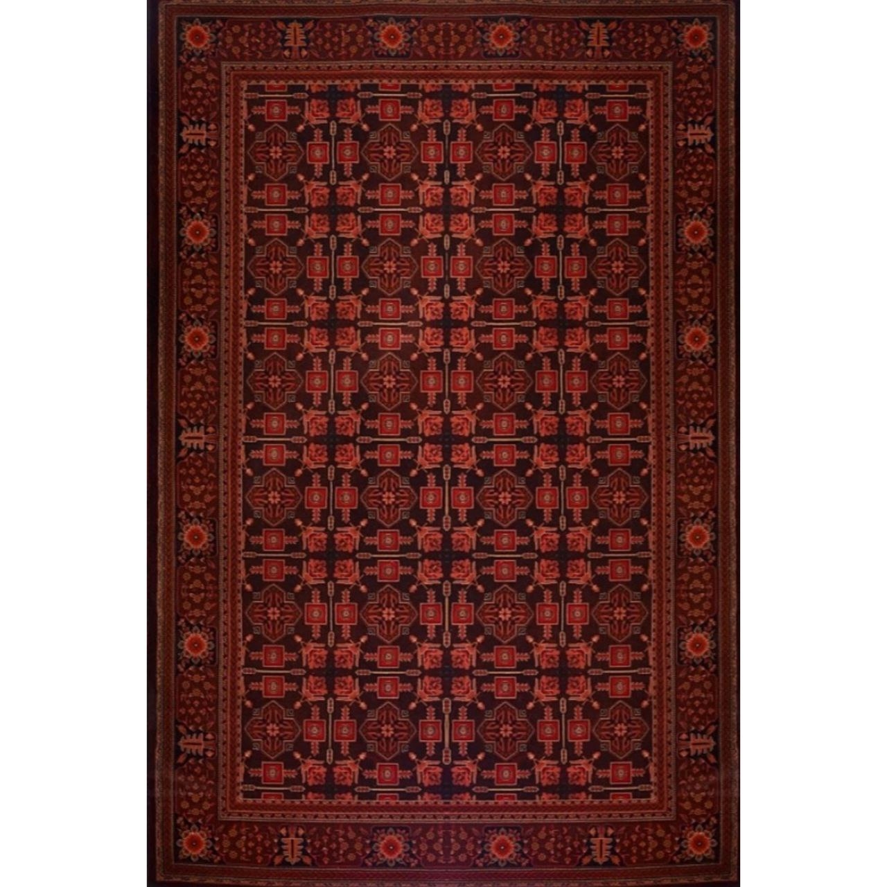 فرش ماشینی 82262 زمرد  آراکو