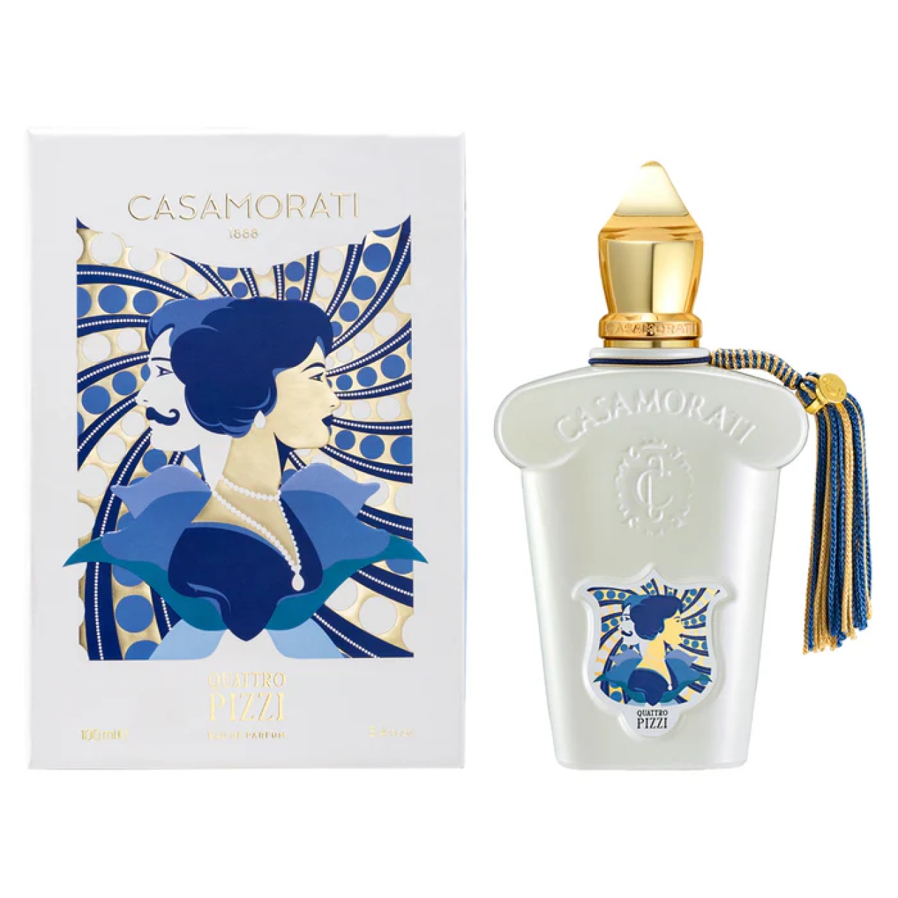  ادو پرفیوم مردانه زنانه هارد باکس کازاموراتی مدل کواترو پیزی حجم 100 میلی لیتر