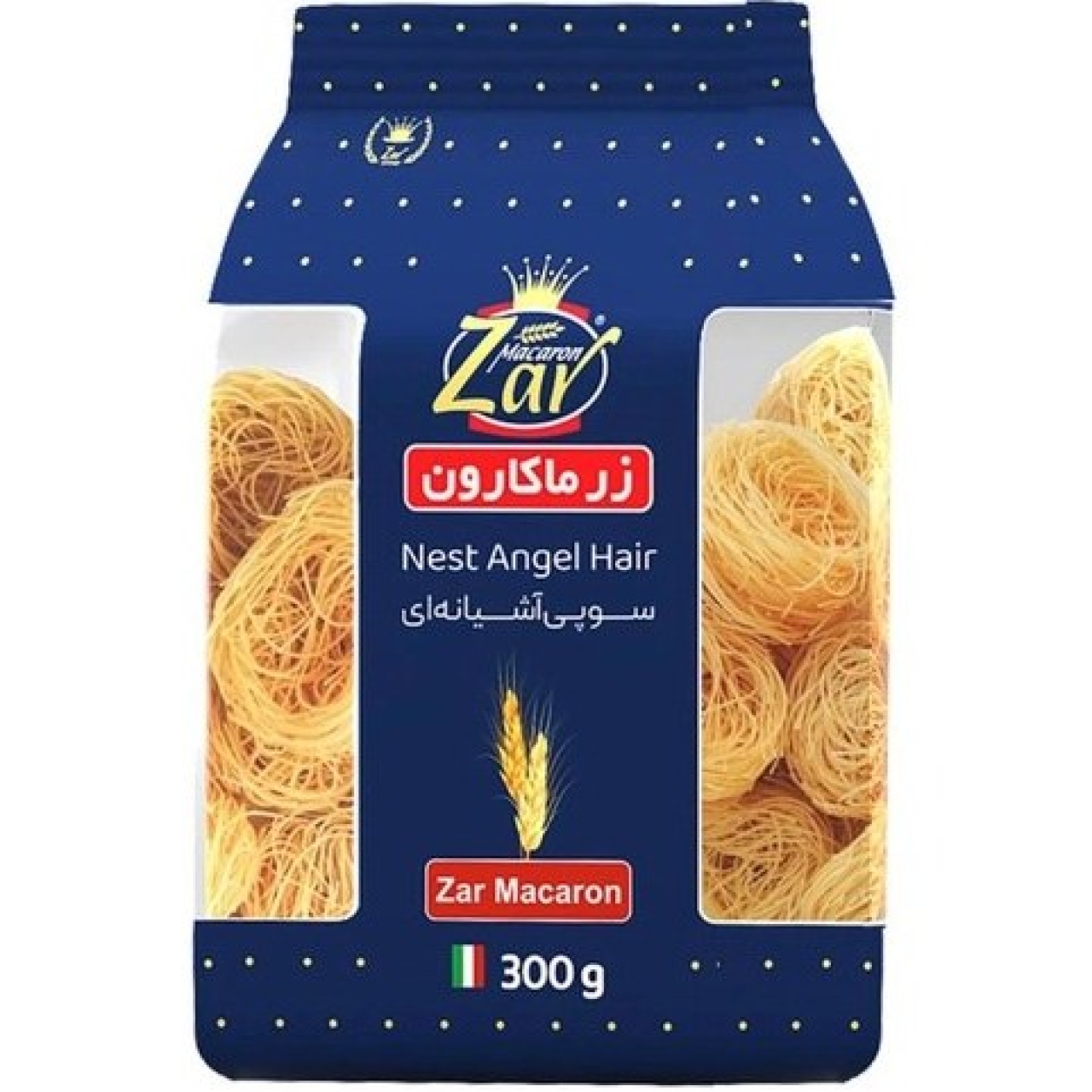 ماکارونی آشیانه ای سوپی زر حجم 300 گرم