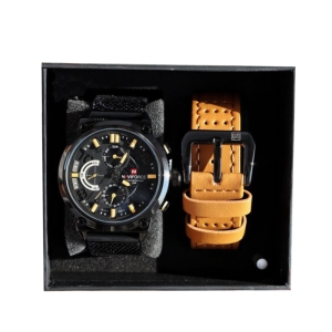 ساعت مچی عقربه‌ای مردانه کوارتز نیوی فورس مدل naviforce 9068