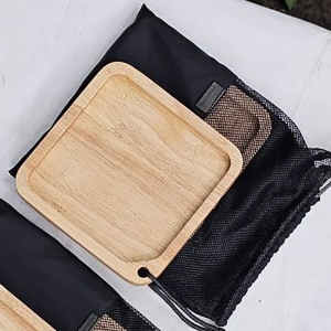 بشقاب چوبی لیموکمپ مدل مربع دو عددی