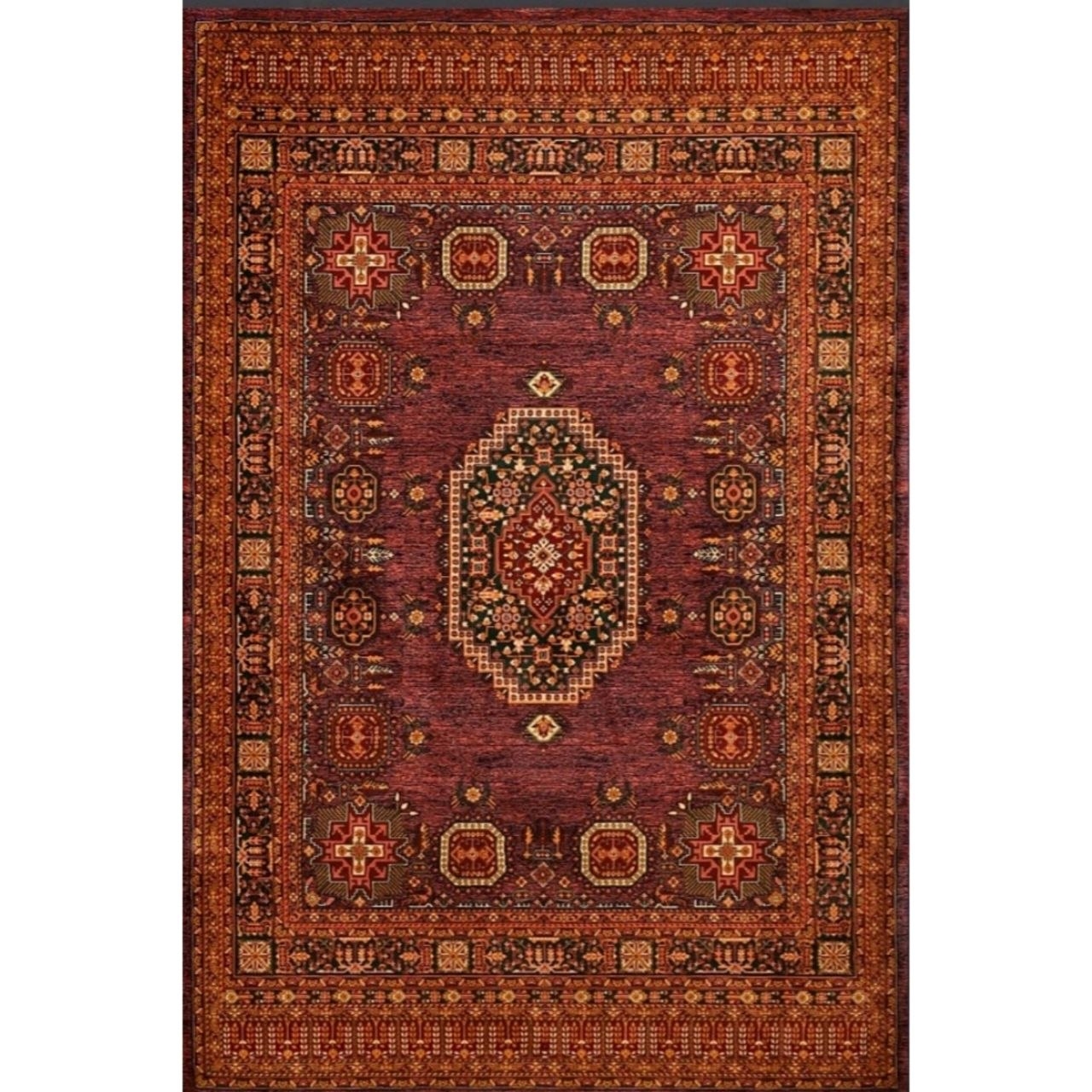 فرش ماشینی 82105 زمرد آراکو