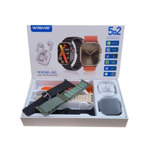 ساعت هوشمند الترا و ایرپاد شیشه ای ویسمی مدل WISME-M2 با 5 بند متنوع