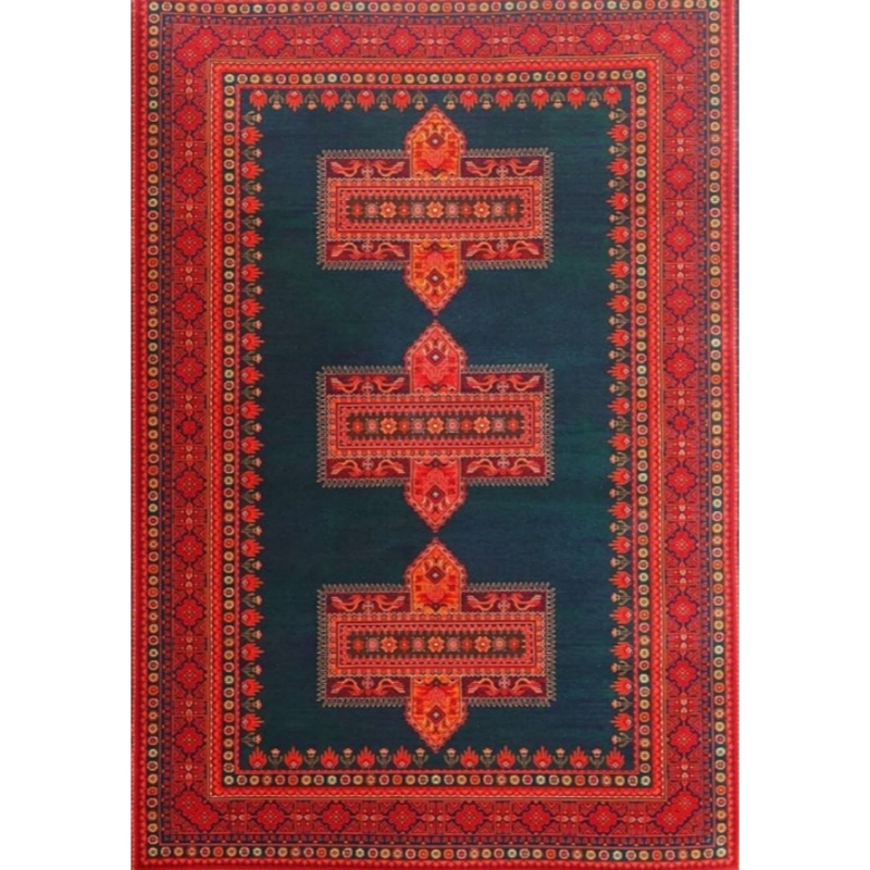 فرش ماشینی 82245 زمرد آراکو