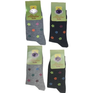 جوراب زنانه ساقدار مدل گل بسته 4 عددی