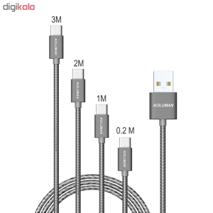 کابل تبدیل USB به USB-C کلومن مدل kd-P19 مجموعه 4 عددی