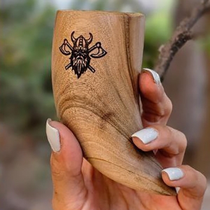 ماگ چوبی لیموکمپ مدل مینی شاخ وایکینگی