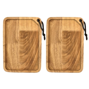 بشقاب چوبی لیموکمپ مدل مستطیل دو عددی