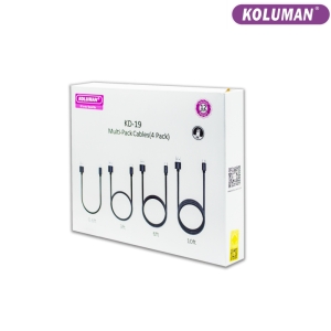کابل تبدیل USB به لایتنینگ کلومن مدل DK - 19 مجموعه 4 عددی