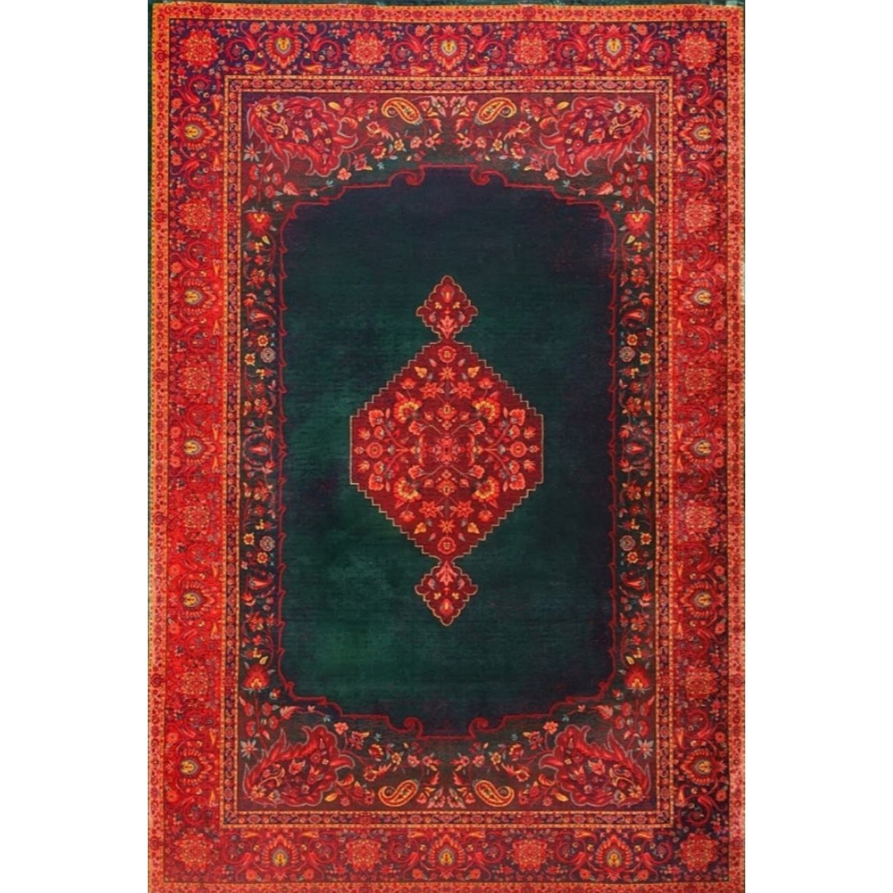 فرش ماشینی 82240  زمرد آراکو