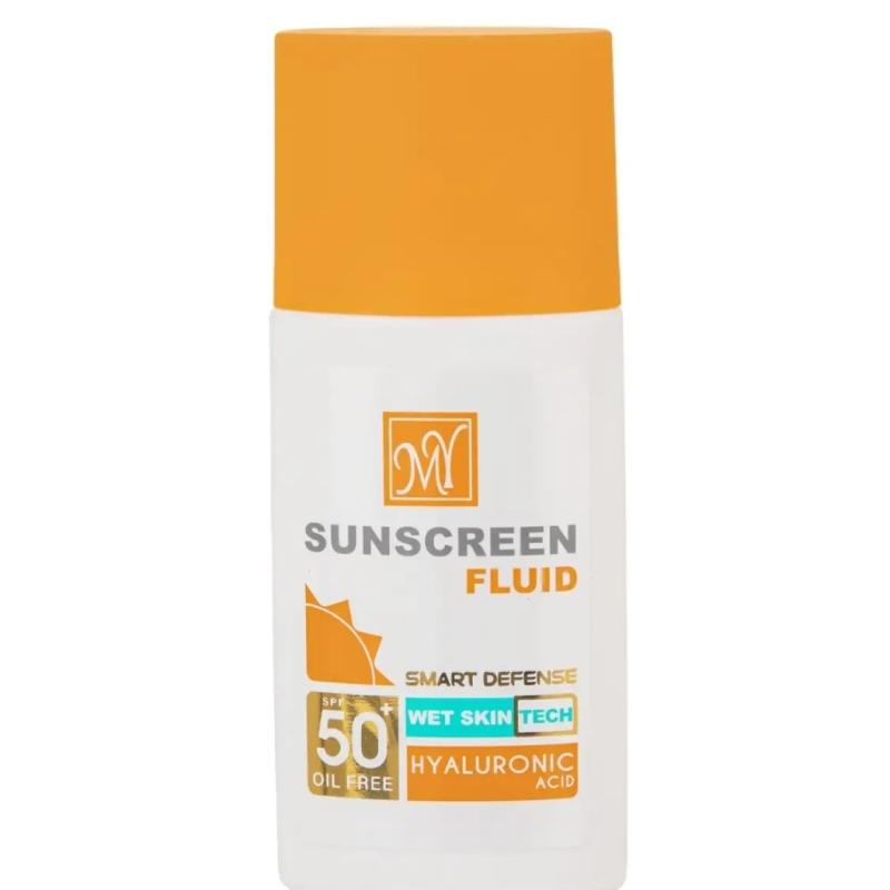فلوئید ضدآفتاب بی رنگ مای SPF50، مدل Smart Defence، مناسب انواع پوست، حجم 50 میلی لیتر