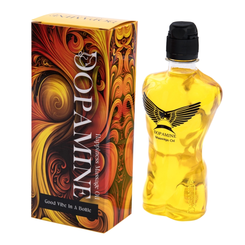روغن ماساژ هپینس دوپامین مدل حس طلایی حجم 350 میلی لیتر