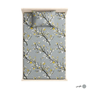 ملحفه طرح شکوفه سایز 120*200 به همراه روبالشی پاکتی