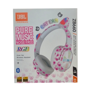 هدفون بلوتوثی گربه ای مدل ZB660 با رقص نور RGB