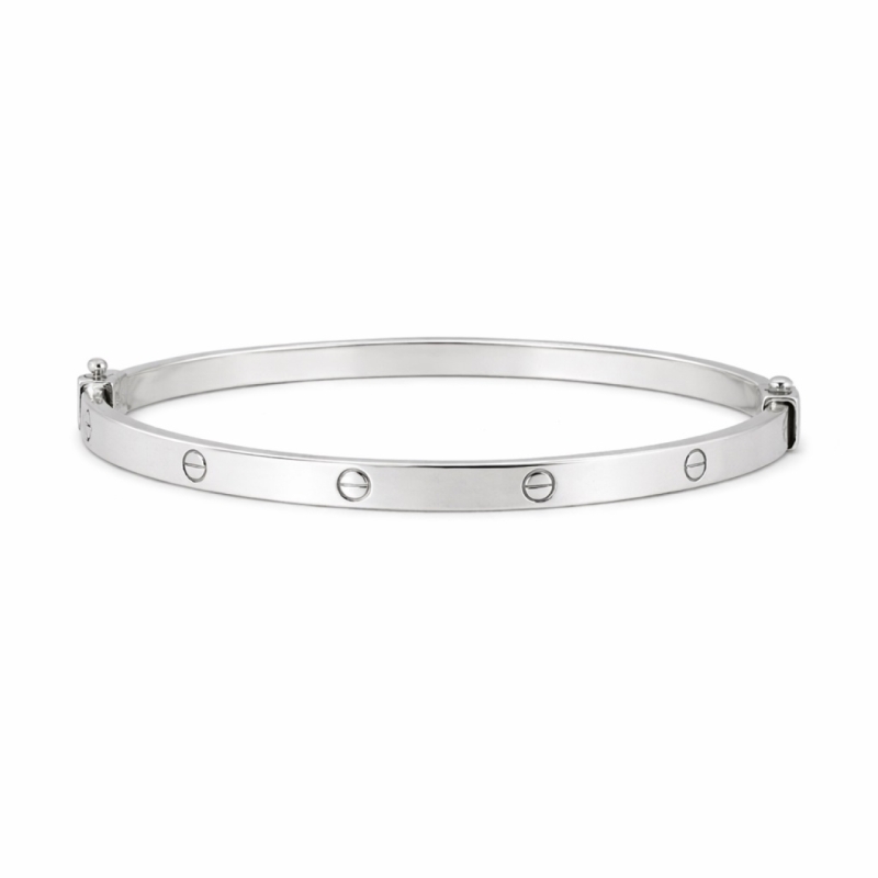 بنگل نقره طرح کارتیه لاو کد D22 عیار 925
