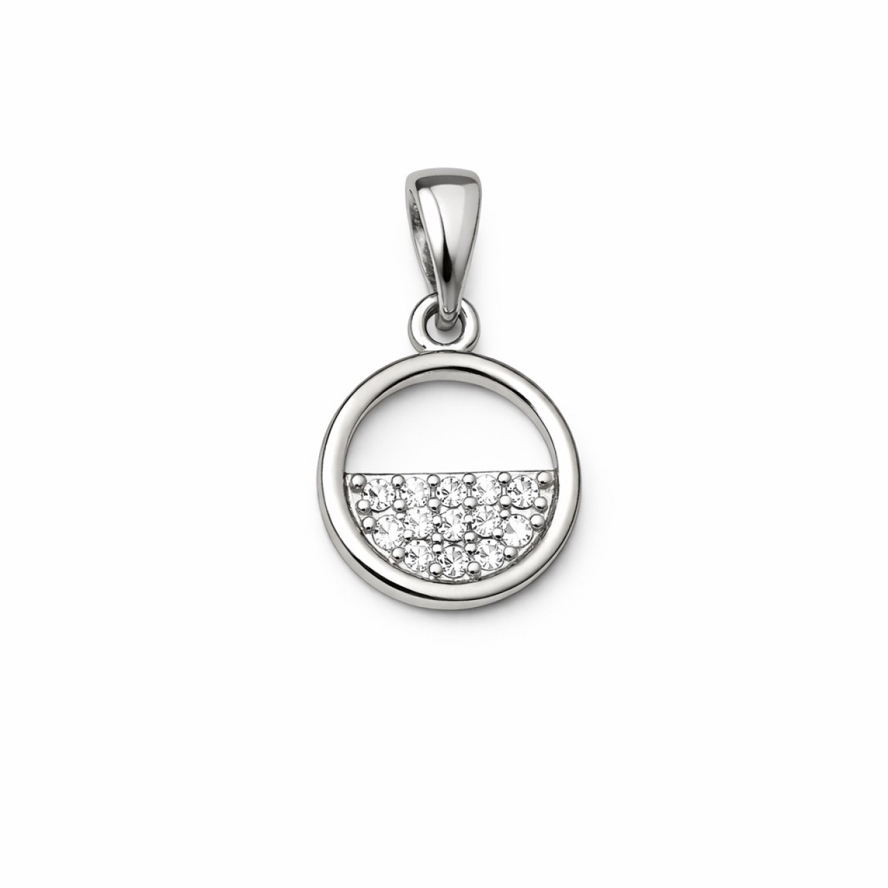 آویز نقره طرح Half Moon کد AV20